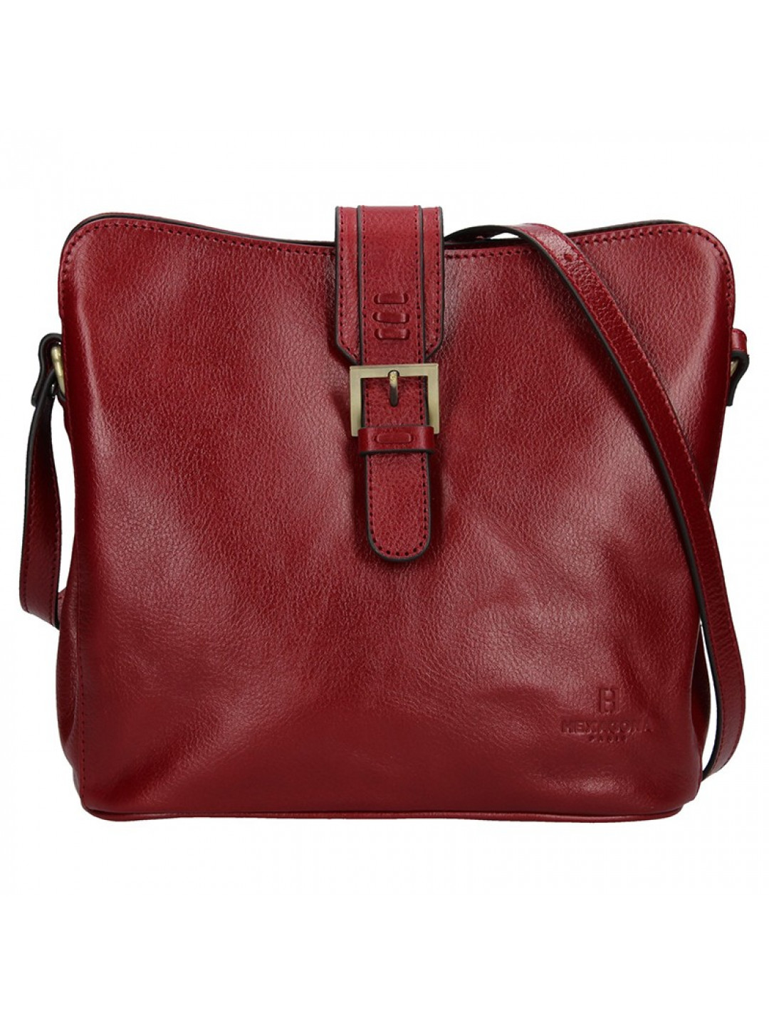 Kožená dámská crossbody kabelka Hexagona 111960 – vínová